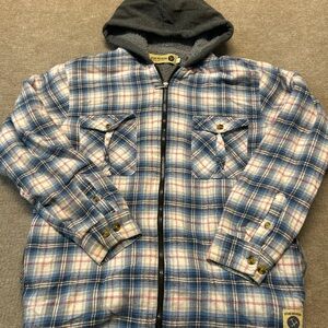 Stone Mountain Accessories Blue Plaid Shirt Jacket
